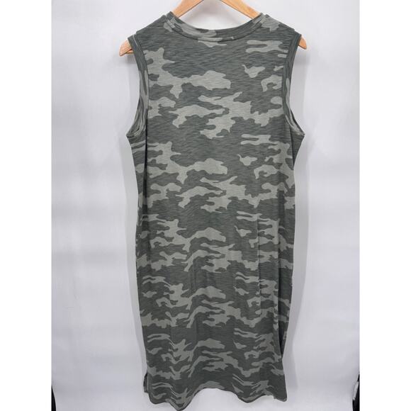 Universal Threads T-Shirt Maxi Dress Womens Large Green Camo 100% Cotton - Picture 6 of 7